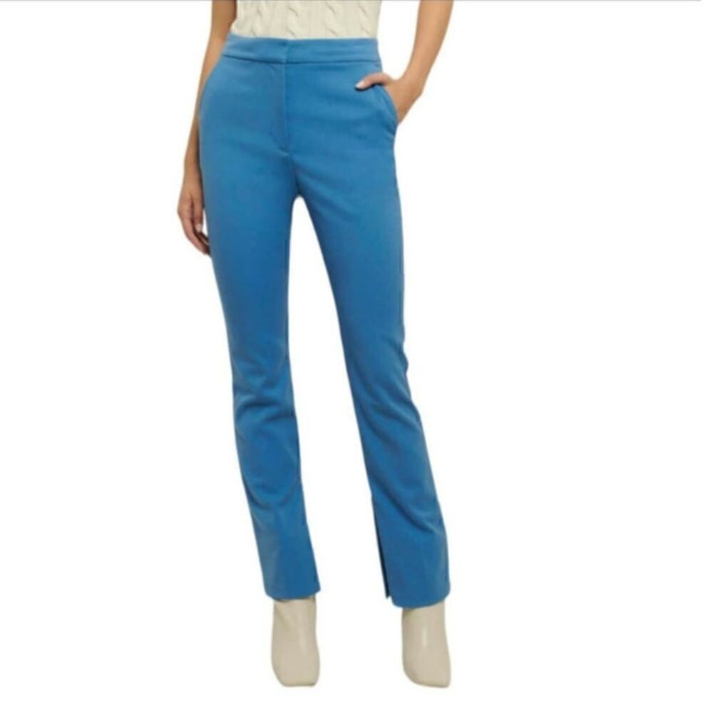 Derek Lam 10 Crosby Malika Slim Slit Pant Blue Size 12